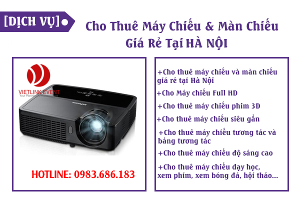 Bảng giá cho thuê máy chiếu màn chiếu giá rẻ tại Hà Nội